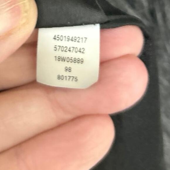 White House Black Market Faux Fur Long Vest Gray Black Sleeveless Jacket Med - Picture 14 of 15